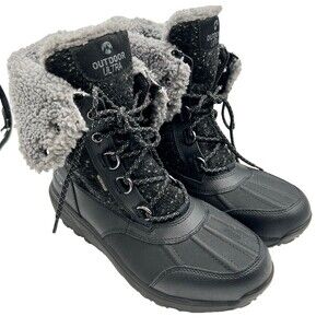 Skechers On-The-Go Outdoors Ultra Winter Sneaker Boots Waterproof Black Sz 9.5